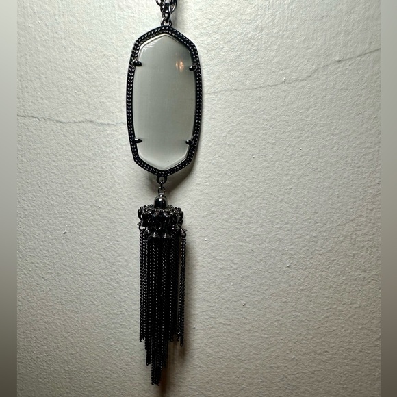 Kendra Scott long necklace with stone and tassel - Picture 1 of 5